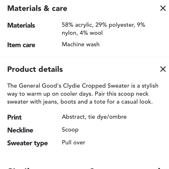 THE GENERAL GOOD CLYDIE CROPPED SWEATER - Picture 6 of 6